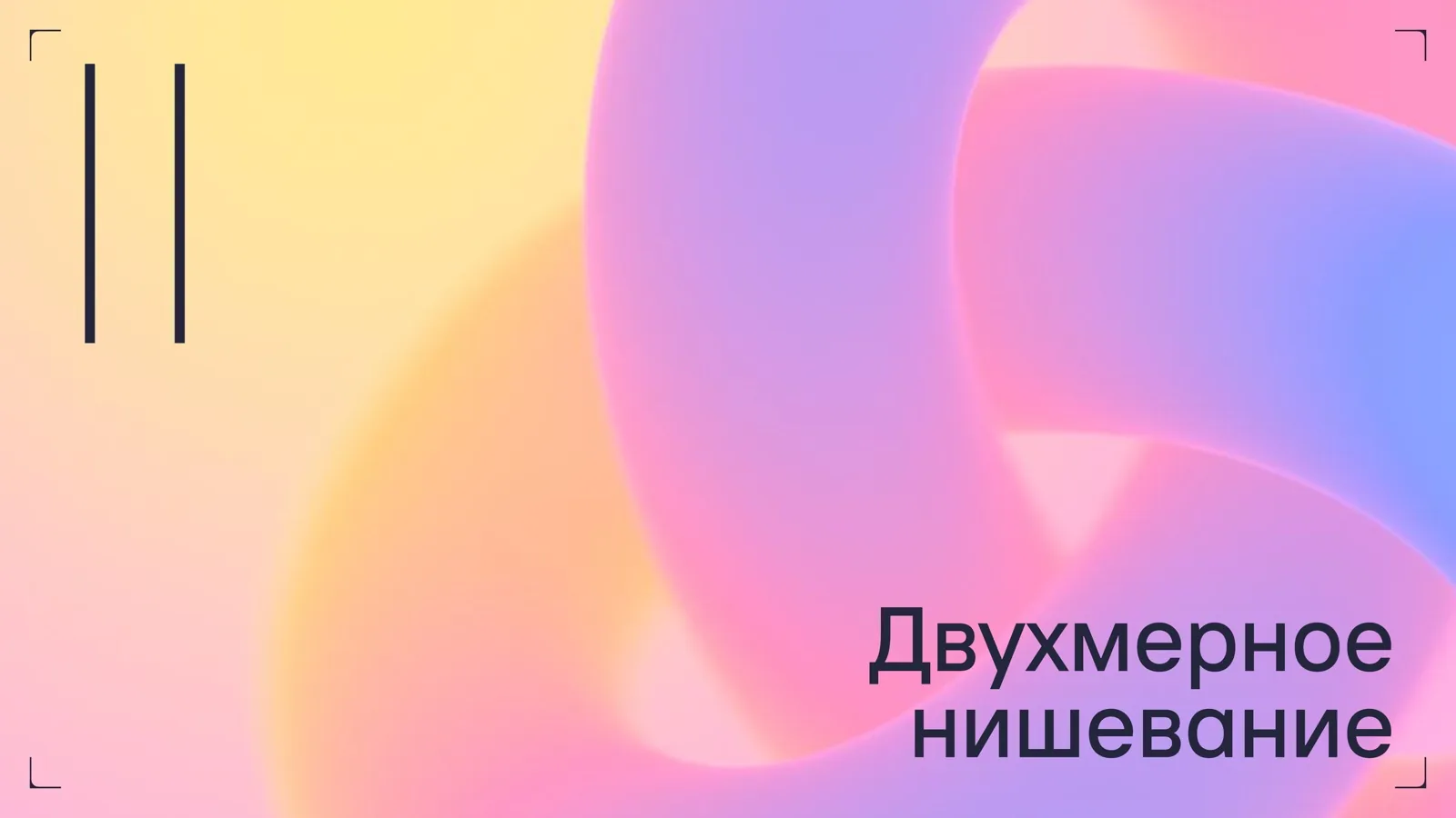 Слайд 12: Двухмерное нишевание
