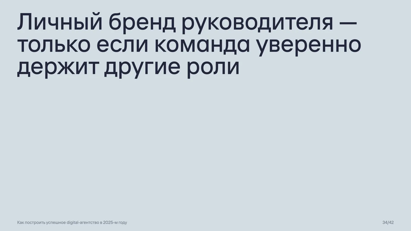 Слайд 34: Личный бренд руководителя