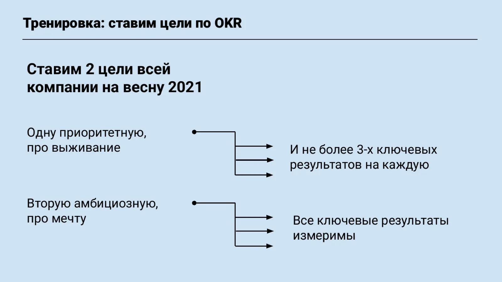 Слайд 38: Ставим две цели компании