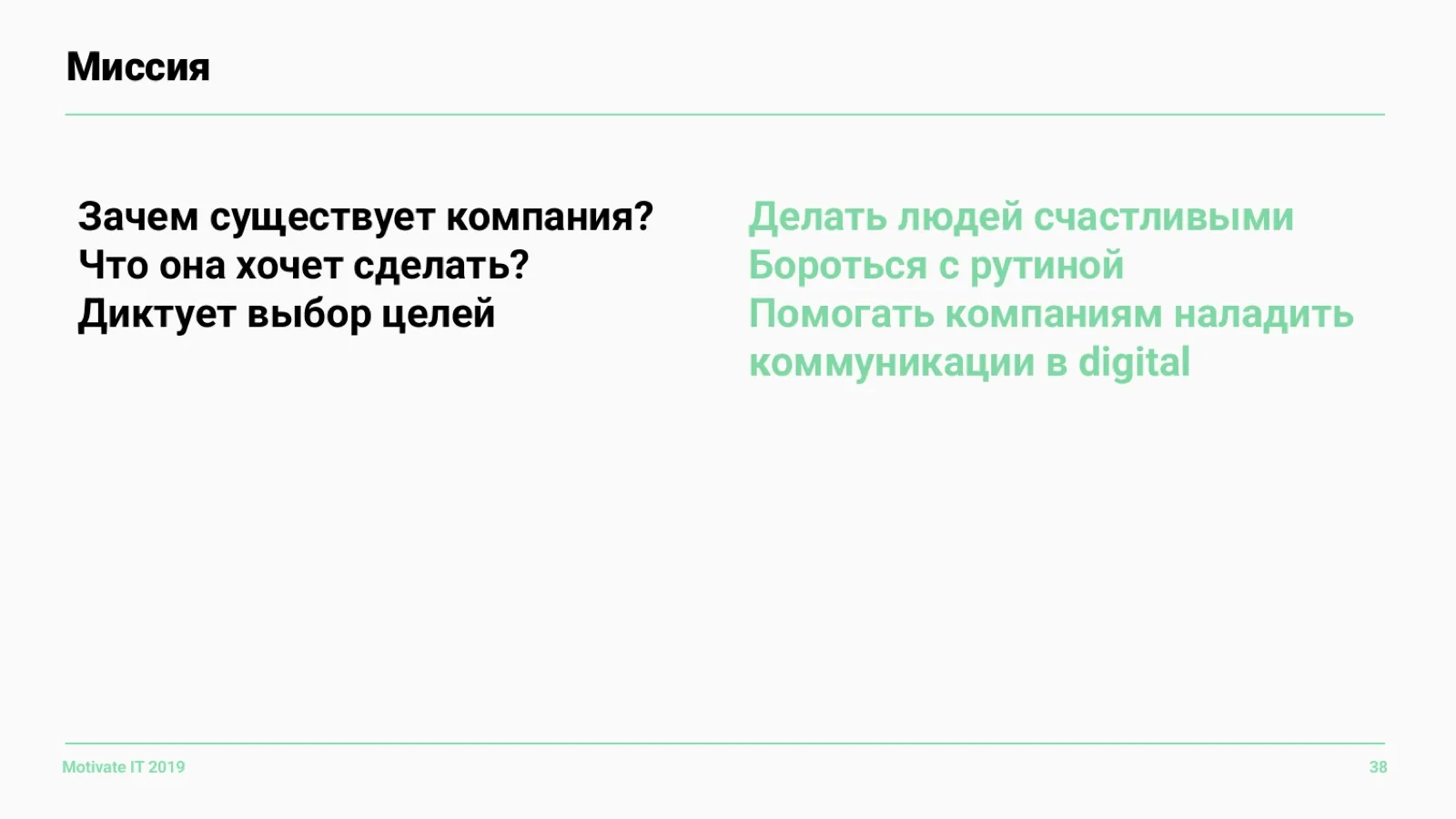 Слайд 38: Зачем существует компания