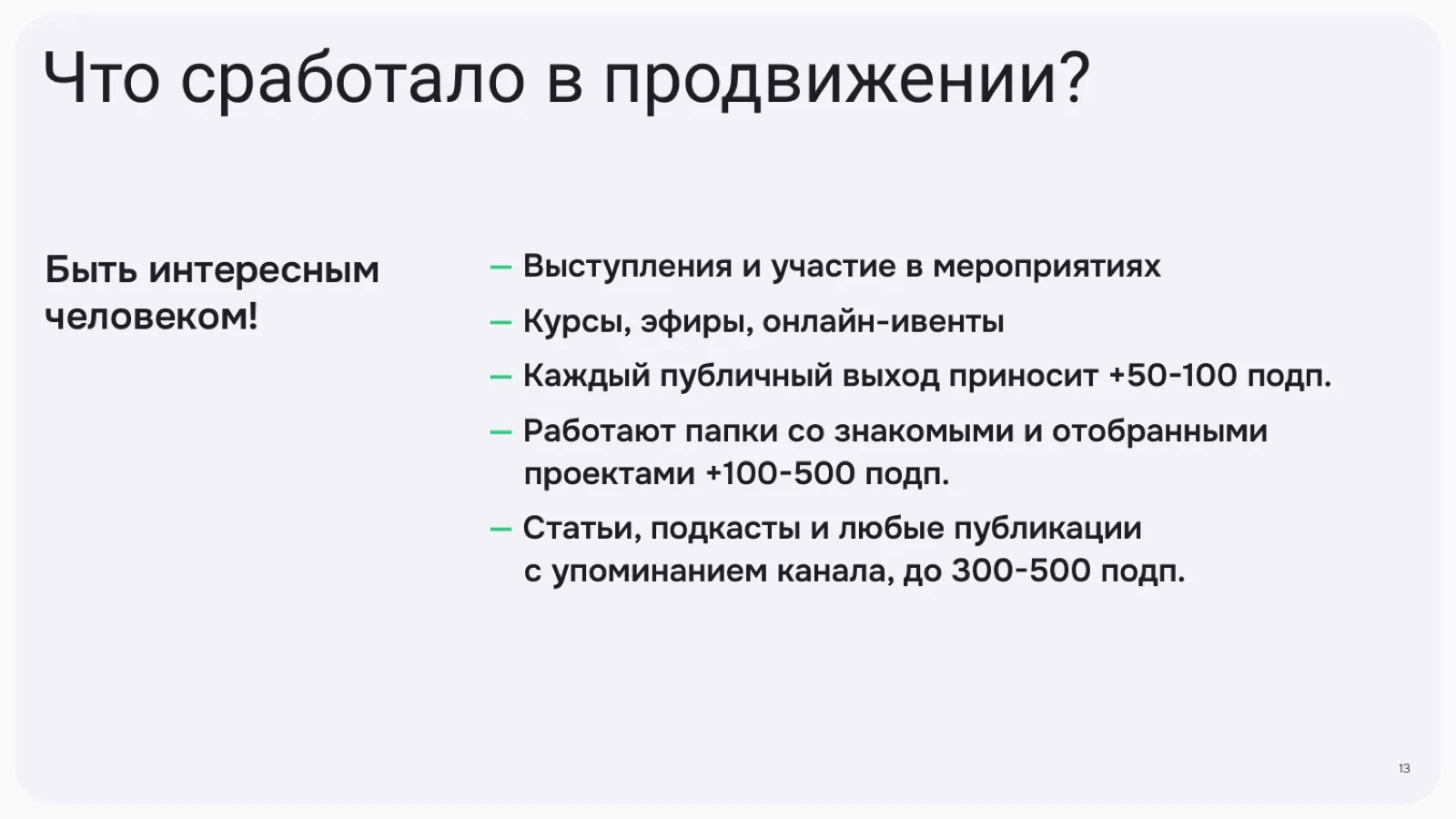 Слайд 13: Что сработало в продвижении?